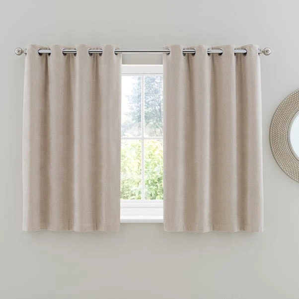 Dunelm Ultra Blackout Natural Chenille Eyelet Curtains 8 Dunelm Ultra Blackout Natural Chenille Eyelet Curtains - Image 6