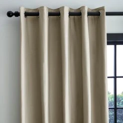 Dunelm Adley 100% Cotton Mushroom Eyelet Curtains