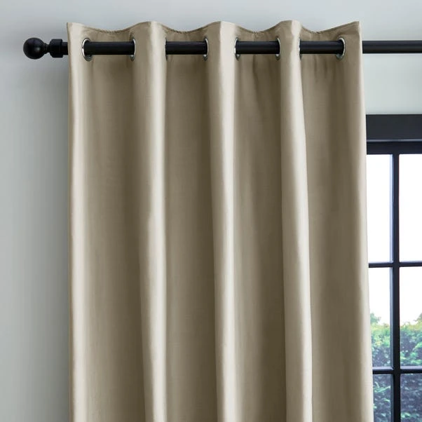 Dunelm Adley 100% Cotton Mushroom Eyelet Curtains 3 Dunelm Adley 100% Cotton Mushroom Eyelet Curtains