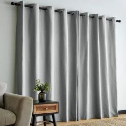 Dunelm Adley 100% Cotton Silver Eyelet Curtains 10 Dunelm Adley 100% Cotton Silver Eyelet Curtains -Dunelm Shop 30769528 alt04