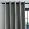 Dunelm Adley 100% Cotton Steeple Grey Eyelet Curtains 2 Dunelm Adley 100% Cotton Steeple Grey Eyelet Curtains -Dunelm Shop 30769529