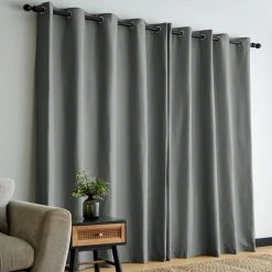 Dunelm Adley 100% Cotton Steeple Grey Eyelet Curtains 10 Dunelm Adley 100% Cotton Steeple Grey Eyelet Curtains -Dunelm Shop 30769529 alt04