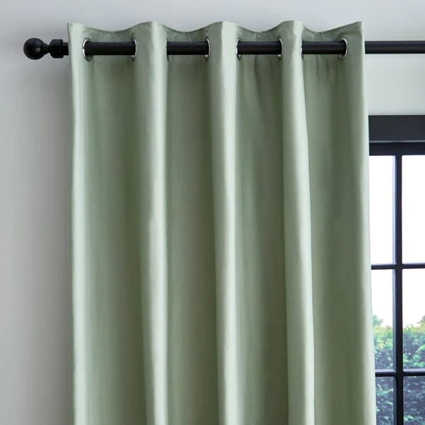 Dunelm Adley 100% Cotton Sage Eyelet Curtains 3 Dunelm Adley 100% Cotton Sage Eyelet Curtains