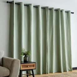 Dunelm Adley 100% Cotton Sage Eyelet Curtains 10 Dunelm Adley 100% Cotton Sage Eyelet Curtains -Dunelm Shop 30769538 alt04