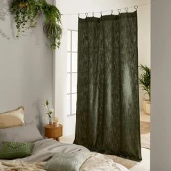 Dunelm Arthur Recycled Olive Slot Top Single Voile Panel 10 Dunelm Arthur Recycled Olive Slot Top Single Voile Panel -Dunelm Shop 30769544 alt03