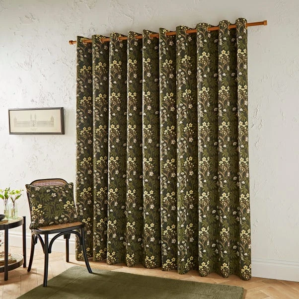 Natural History Museum Meadow Floral Natural Eyelet Curtains 6 Natural History Museum Meadow Floral Natural Eyelet Curtains - Image 4