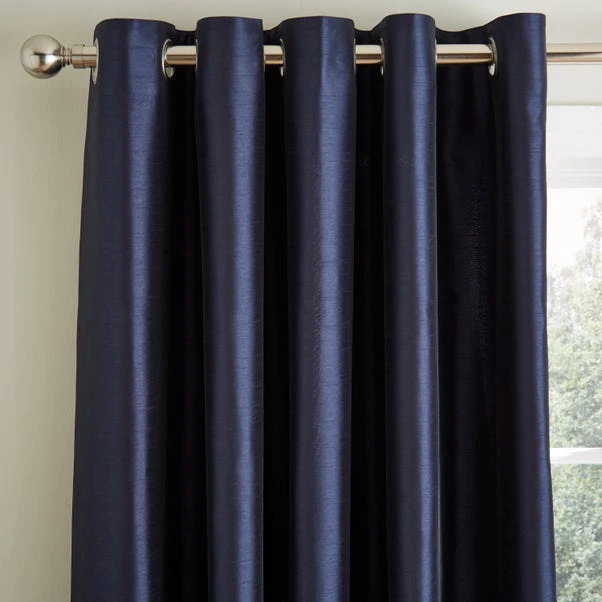 Montana Navy Eyelet Curtains 3 Montana Navy Eyelet Curtains