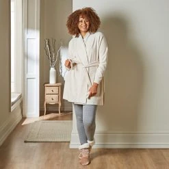 Dunelm Supersoft Lightweight Natural Dressing Gown 10 Dunelm Supersoft Lightweight Natural Dressing Gown -Dunelm Shop 30770893 alt02