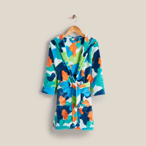 Dunelm Kids Camo Dressing Gown 4 Dunelm Kids Camo Dressing Gown - Image 2
