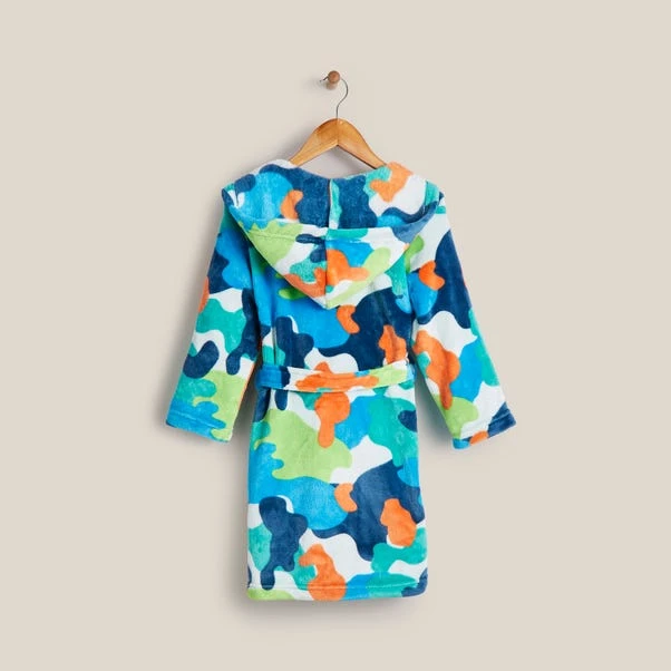 Dunelm Kids Camo Dressing Gown 6 Dunelm Kids Camo Dressing Gown - Image 4