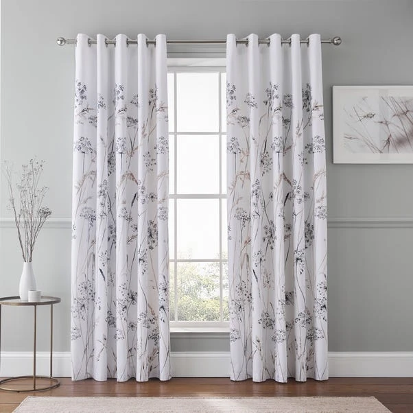 Dorma Purity Natural Meadow Blackout Eyelet Curtains 4 Dorma Purity Natural Meadow Blackout Eyelet Curtains - Image 2