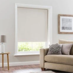 Dunelm Natural Blackout Easy-Stick Roller Blind