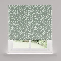 Dunelm Olive Easy-Stick Blackout Roller Blind -Dunelm Shop 30772372 alt02