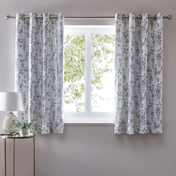 Dunelm Wisteria Mauve Eyelet Curtains 7 Dunelm Wisteria Mauve Eyelet Curtains - Image 5