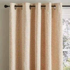 Dunelm Cobble Stripe Eyelet Curtains