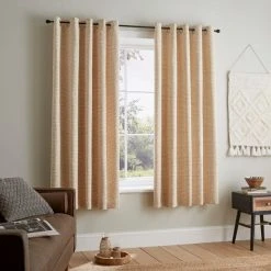 Dunelm Cobble Stripe Eyelet Curtains -Dunelm Shop 30772617 alt01