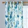 Dunelm Watercolour Floral Blue Eyelet Curtains 1 Dunelm Watercolour Floral Blue Eyelet Curtains -Dunelm Shop 30772759