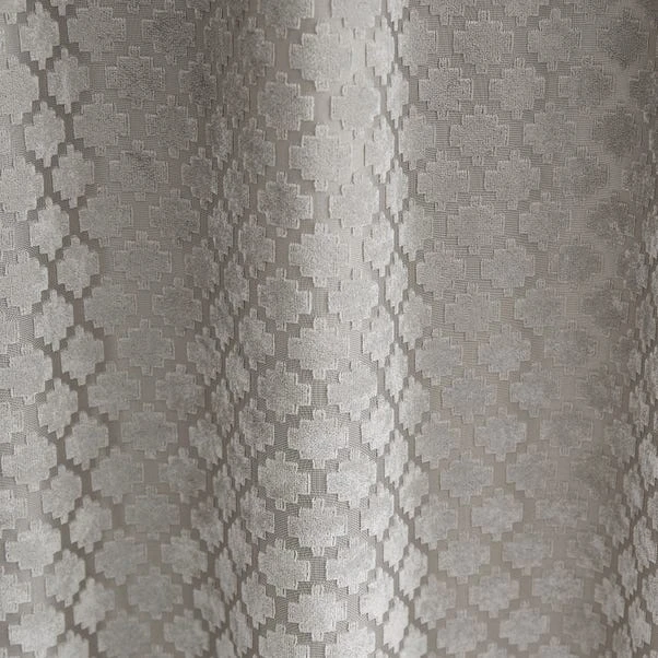 Dunelm Cut Velvet Silver Thermal Pencil Pleat Curtains 5 Dunelm Cut Velvet Silver Thermal Pencil Pleat Curtains - Image 3