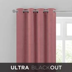Dunelm Isla Thermal Ultra Blackout Rose Eyelet Curtains