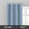 Dunelm Montreal Ultra Blackout Ashley Blue Eyelet Curtains 1 Dunelm Montreal Ultra Blackout Ashley Blue Eyelet Curtains -Dunelm Shop 30778546