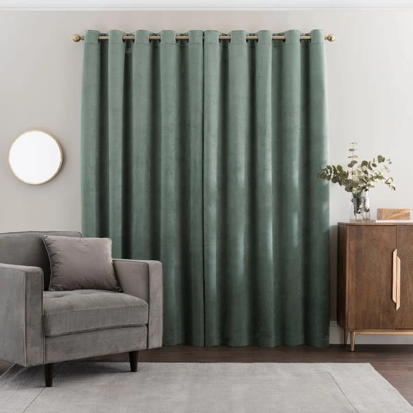Dunelm Isla Thermal Ultra Blackout Lilypad Eyelet Curtains 6 Dunelm Isla Thermal Ultra Blackout Lilypad Eyelet Curtains - Image 4