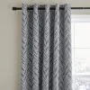 Dunelm Chevron Printed Black Blackout Eyelet Curtains 2 Dunelm Chevron Printed Black Blackout Eyelet Curtains -Dunelm Shop 30779263