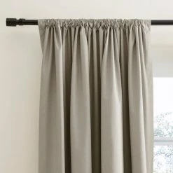 Dunelm Berlin Linen Thermal Blackout Tab Top Curtains