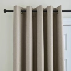 Dunelm Berlin Thermal Blackout Linen Eyelet Door Curtain