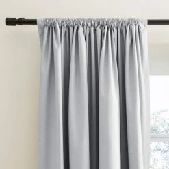 Dunelm Berlin Soft Grey Thermal Blackout Tab Top Curtains