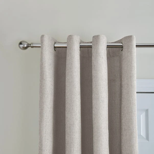 Dunelm Ensley Chenille Sandstone Eyelet Door Curtain 3 Dunelm Ensley Chenille Sandstone Eyelet Door Curtain