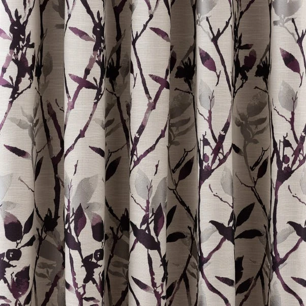 Dunelm Zen Blackout Thermal Plum Eyelet Door Curtains 5 Dunelm Zen Blackout Thermal Plum Eyelet Door Curtains - Image 3