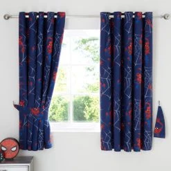 Marvel Spider-Man Thermal Blackout Eyelet Curtains 9 Marvel Spider-Man Thermal Blackout Eyelet Curtains -Dunelm Shop 30792097 alt03