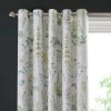 Dorma Flora Botanica Green Blackout Eyelet Curtains 1 Dorma Flora Botanica Green Blackout Eyelet Curtains -Dunelm Shop 30798748