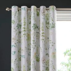 Dorma Flora Botanica Green Blackout Eyelet Curtains