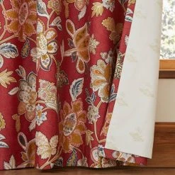 Dorma Samira Saffron Red Blackout Eyelet Curtains 8 Dorma Samira Saffron Red Blackout Eyelet Curtains -Dunelm Shop 30799118 alt02