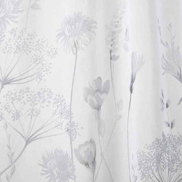 Catherine Lansfield Meadowsweet Floral Slot Top Voile Curtain Panel 5 Catherine Lansfield Meadowsweet Floral Slot Top Voile Curtain Panel - Image 3