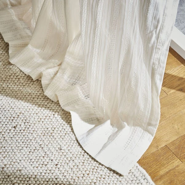 Pineapple Elephant Zofia Broderie Anglaise Slot Top Voile Curtain Panel 7 Pineapple Elephant Zofia Broderie Anglaise Slot Top Voile Curtain Panel - Image 5