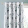 Dunelm Serenity Palm Leaf Seafoam Eyelet Curtains 1 Dunelm Serenity Palm Leaf Seafoam Eyelet Curtains -Dunelm Shop 30801503