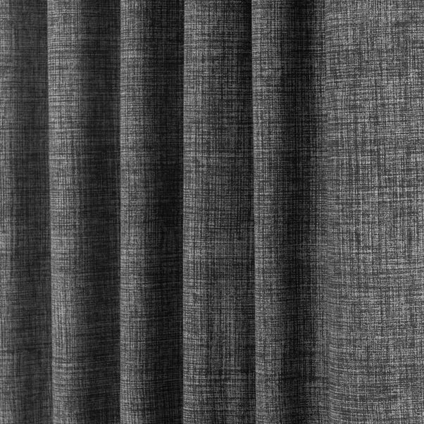 Dunelm Grayson Charcoal Tab Top Curtains 4 Dunelm Grayson Charcoal Tab Top Curtains - Image 2