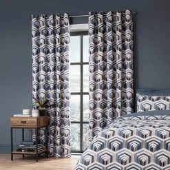 Dunelm Elements Archer Pacific Blackout Eyelet Curtains 8 Dunelm Elements Archer Pacific Blackout Eyelet Curtains -Dunelm Shop 30807973 alt02