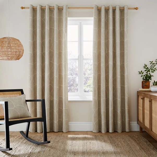 Dunelm Artisanal Natural Eyelet Curtains 4 Dunelm Artisanal Natural Eyelet Curtains - Image 2
