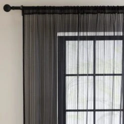 Dunelm Emma Black Slot Top Voile