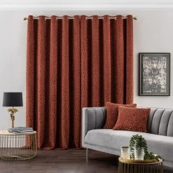 Dunelm Animal Cut Velvet Copper Eyelet Curtains -Dunelm Shop 30808492 alt04