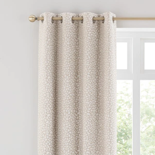 Dunelm Animal Cut Velvet Natural Eyelet Curtains 3 Dunelm Animal Cut Velvet Natural Eyelet Curtains