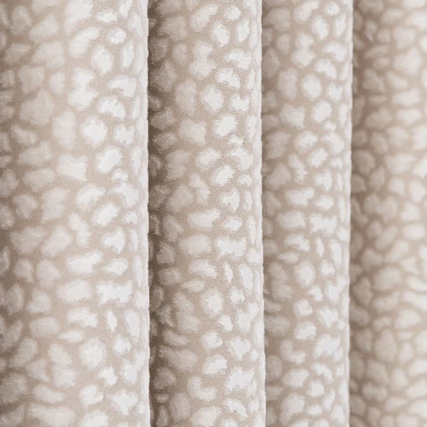 Dunelm Animal Cut Velvet Natural Eyelet Curtains 5 Dunelm Animal Cut Velvet Natural Eyelet Curtains - Image 3