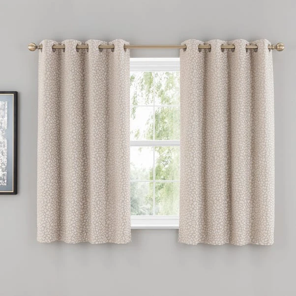 Dunelm Animal Cut Velvet Natural Eyelet Curtains 8 Dunelm Animal Cut Velvet Natural Eyelet Curtains - Image 6