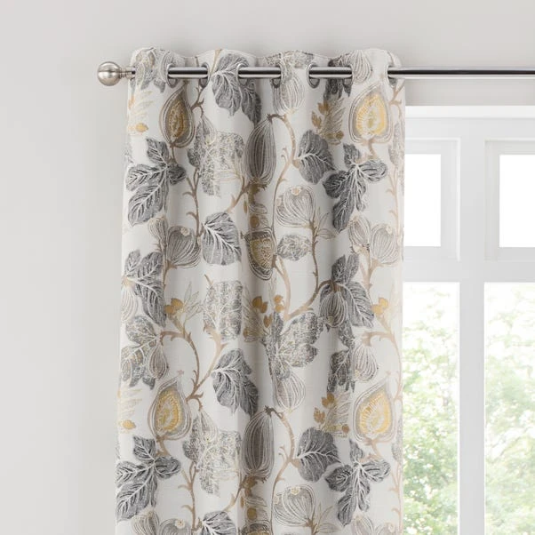 Dunelm Chianti Jacobean Ochre Eyelet Curtains 3 Dunelm Chianti Jacobean Ochre Eyelet Curtains
