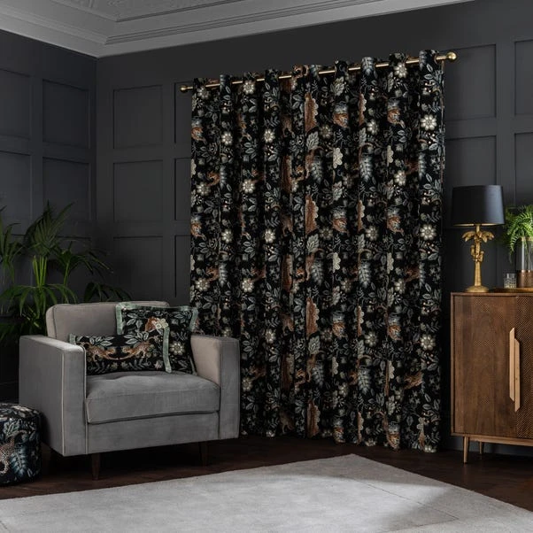 Dunelm Paradise Cheetah Green Eyelet Curtains 6 Dunelm Paradise Cheetah Green Eyelet Curtains - Image 4