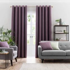 Dunelm Luna Brushed Thistle Blackout Eyelet Curtains 9 Dunelm Luna Brushed Thistle Blackout Eyelet Curtains -Dunelm Shop 30808582 alt01