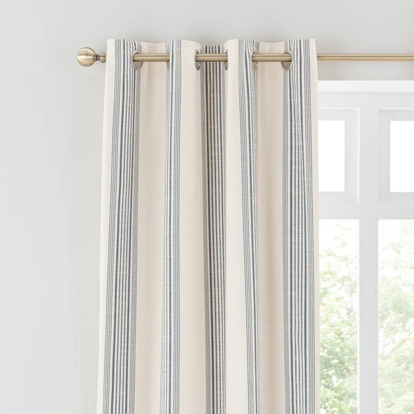Churchgate Recycled Cotton Stripe Eyelet Curtains 3 Churchgate Recycled Cotton Stripe Eyelet Curtains